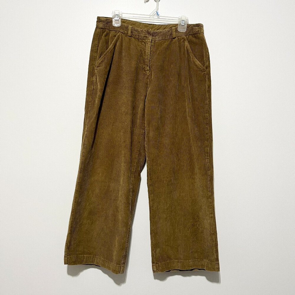Poetry Womens Wide Leg Corduroy Pants 12 Brown Indie Granola Capsule Heritage